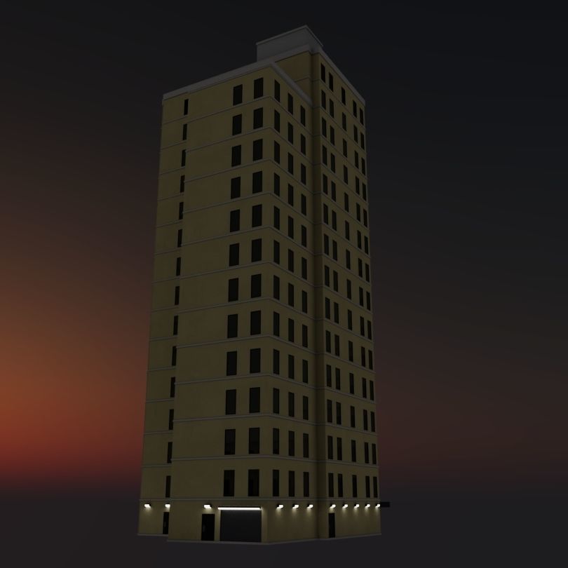 Simple High-rise 3D model_9