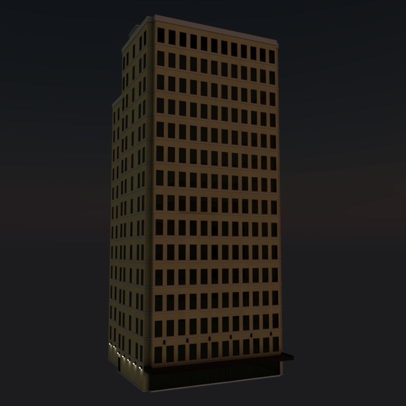 Simple High-rise 3D model_1