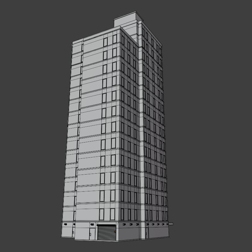 Simple High-rise 3D model_11