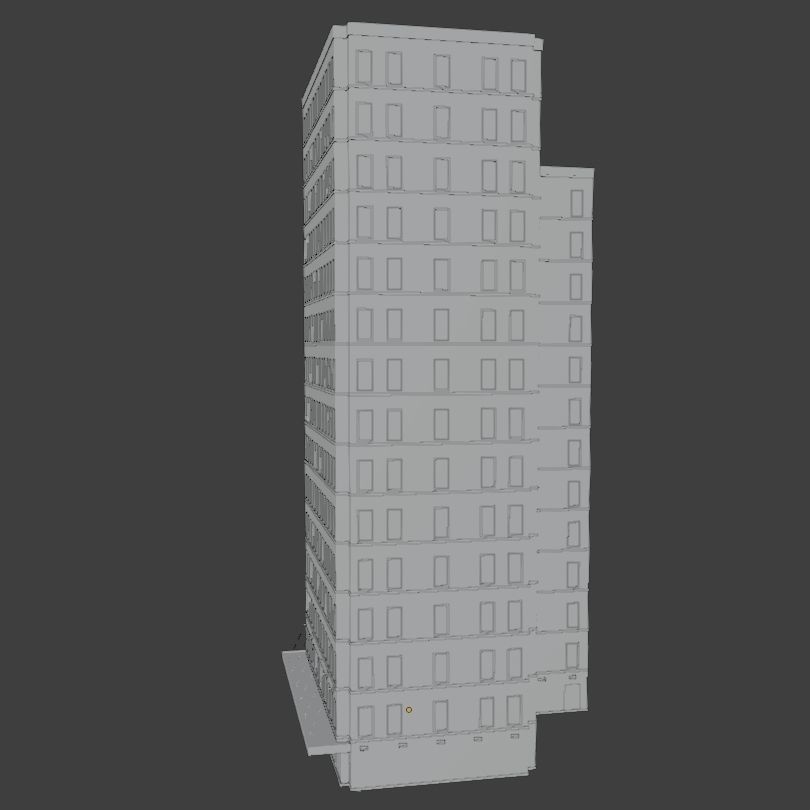 Simple High-rise 3D model_26