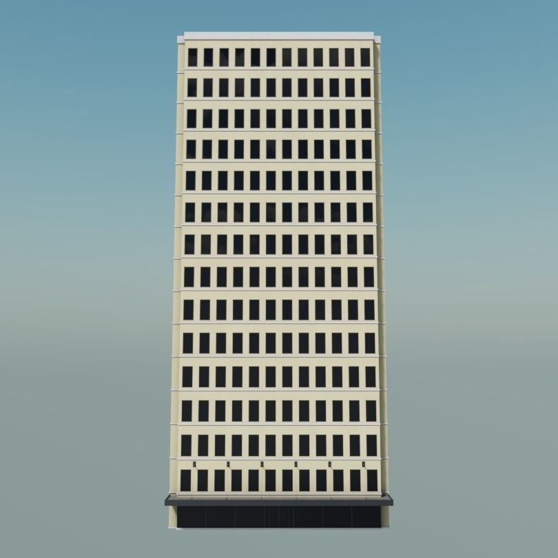 Simple High-rise 3D model_4