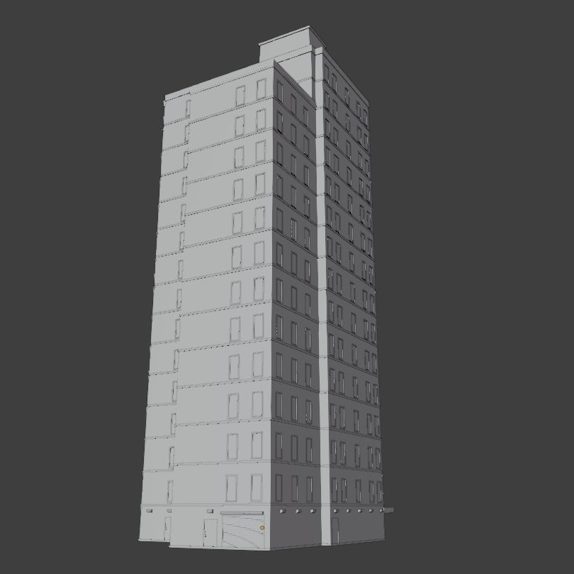 Simple High-rise 3D model_10