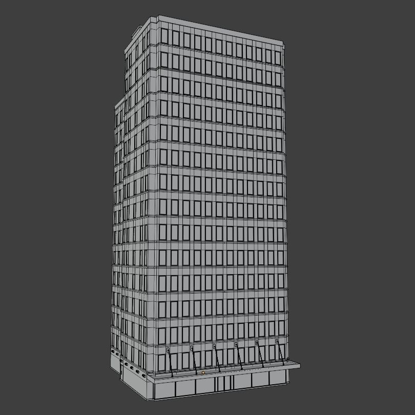 Simple High-rise 3D model_3