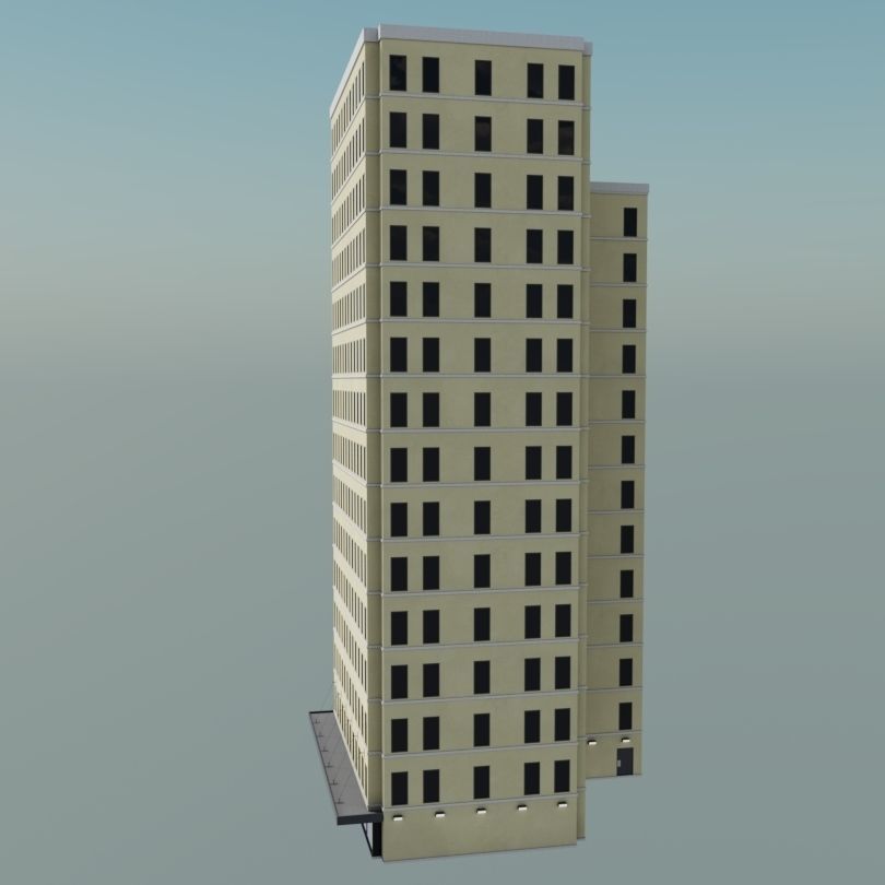Simple High-rise 3D model_24