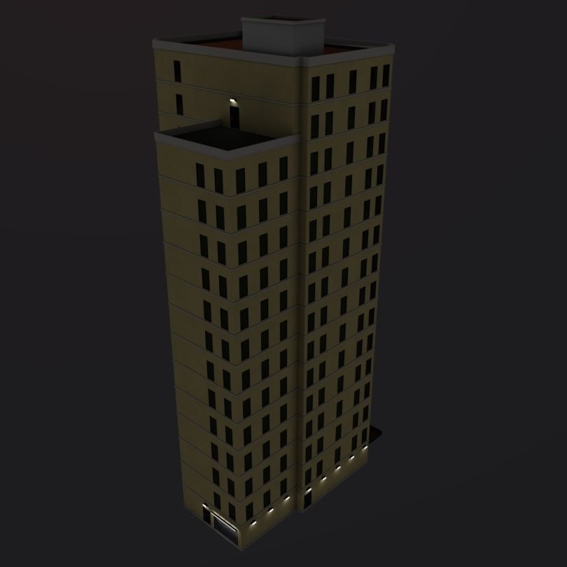 Simple High-rise 3D model_13