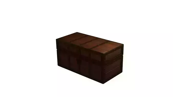 Low-poly Chest metal