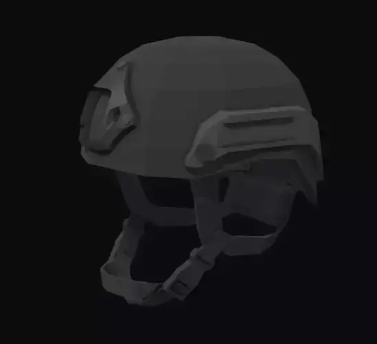 Tactical Helmet Low Poly Low-poly 3D model