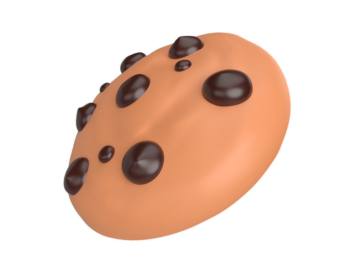 Cartoon Cookie Low-poly 3D model_4