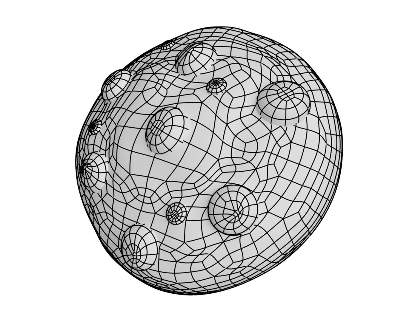 Cartoon Cookie Low-poly 3D model_5