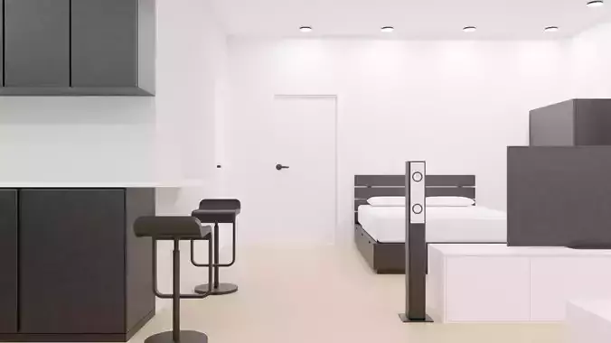 Interior living room with furniture