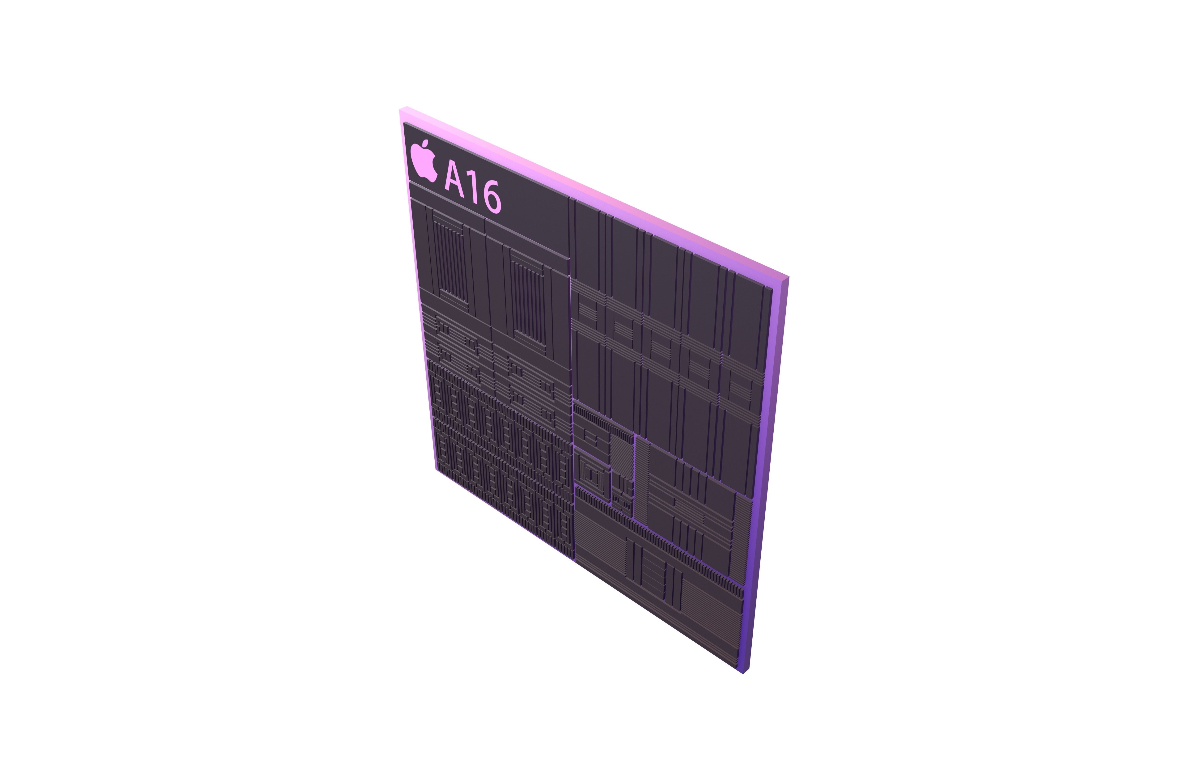Apple CPU A16 Framework v1 001 Low-poly 3D model_3