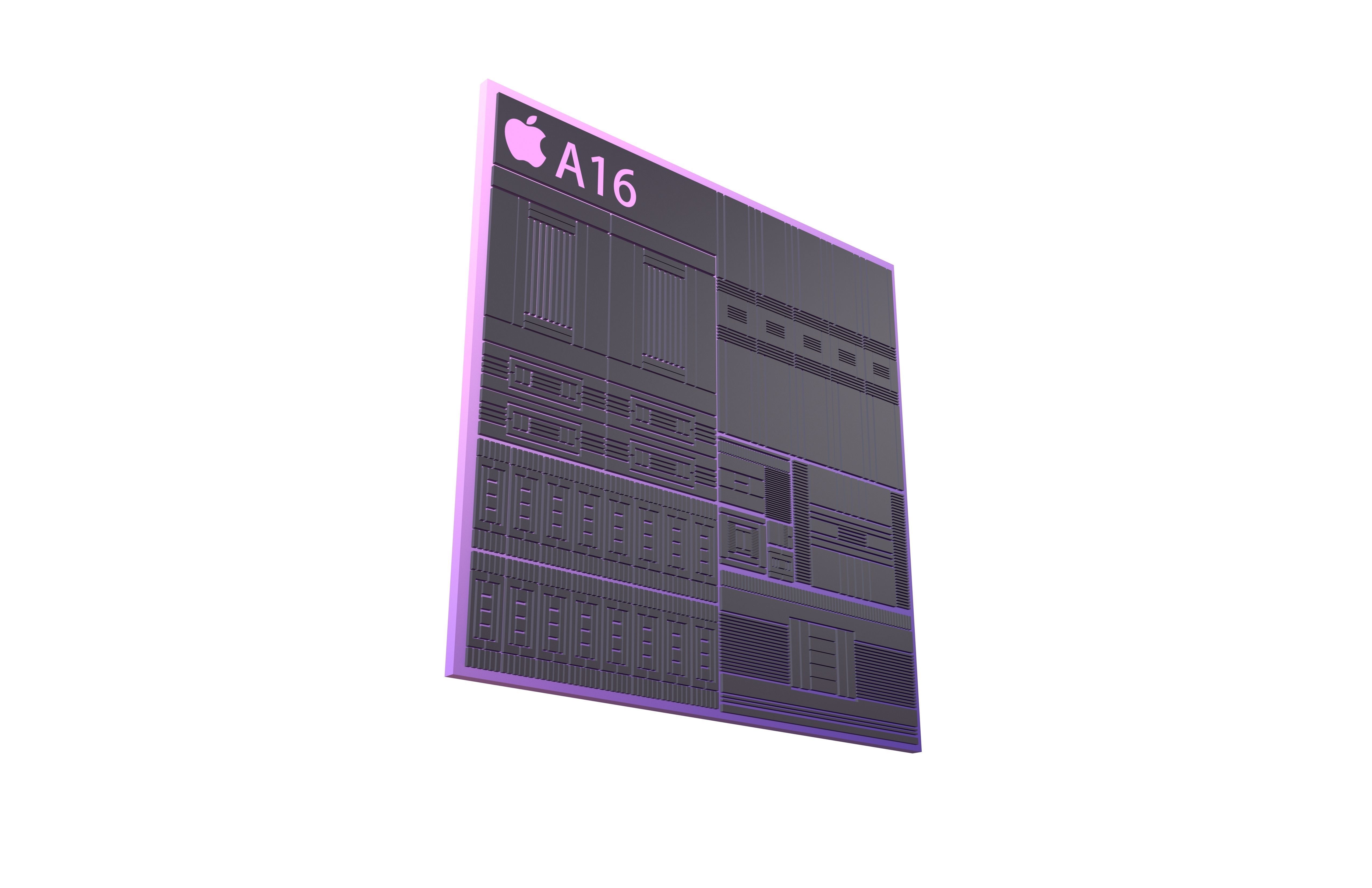 Apple CPU A16 Framework v1 001 Low-poly 3D model_2