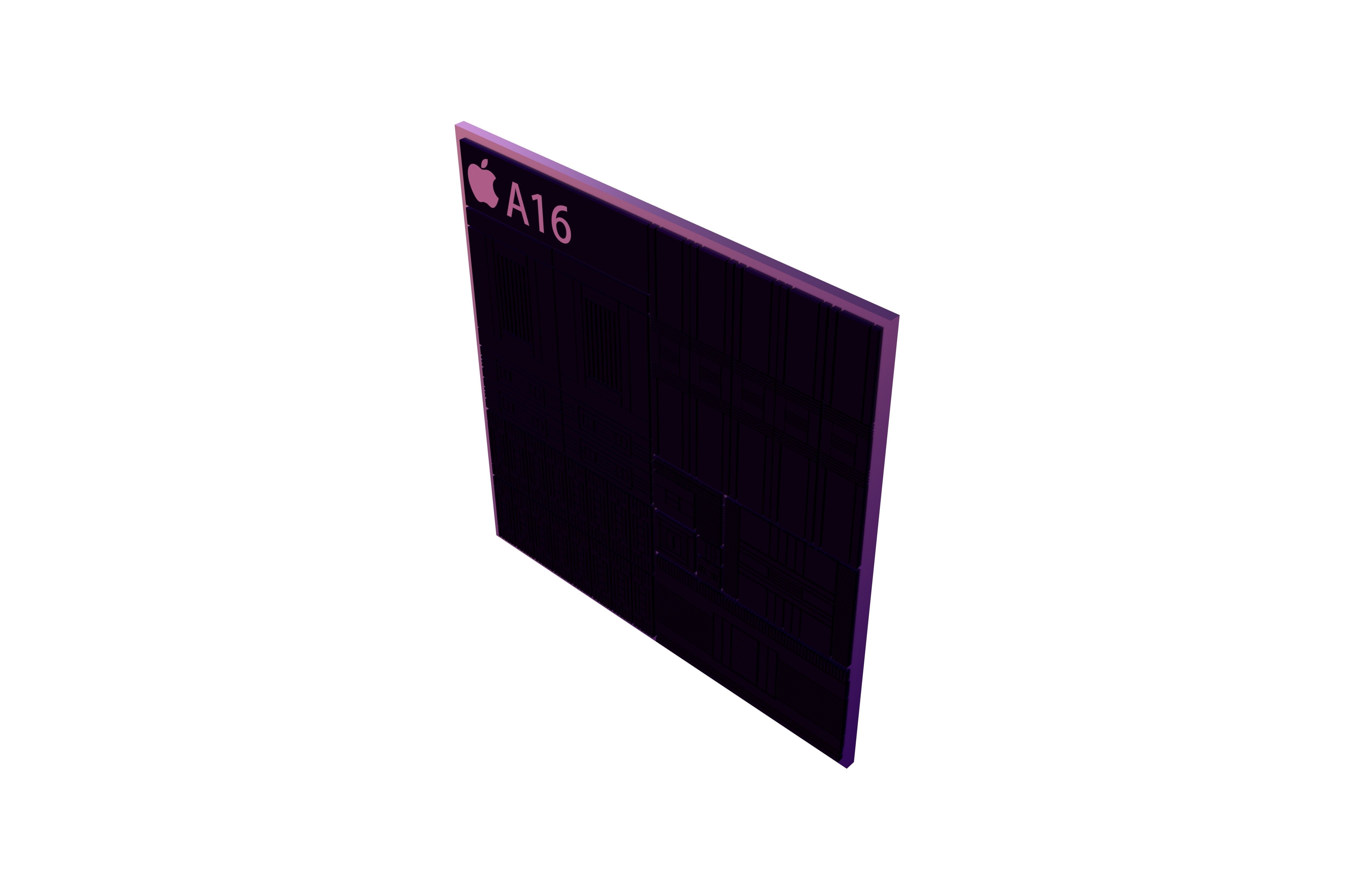 Apple CPU A16 Framework v1 002 Low-poly 3D model_2