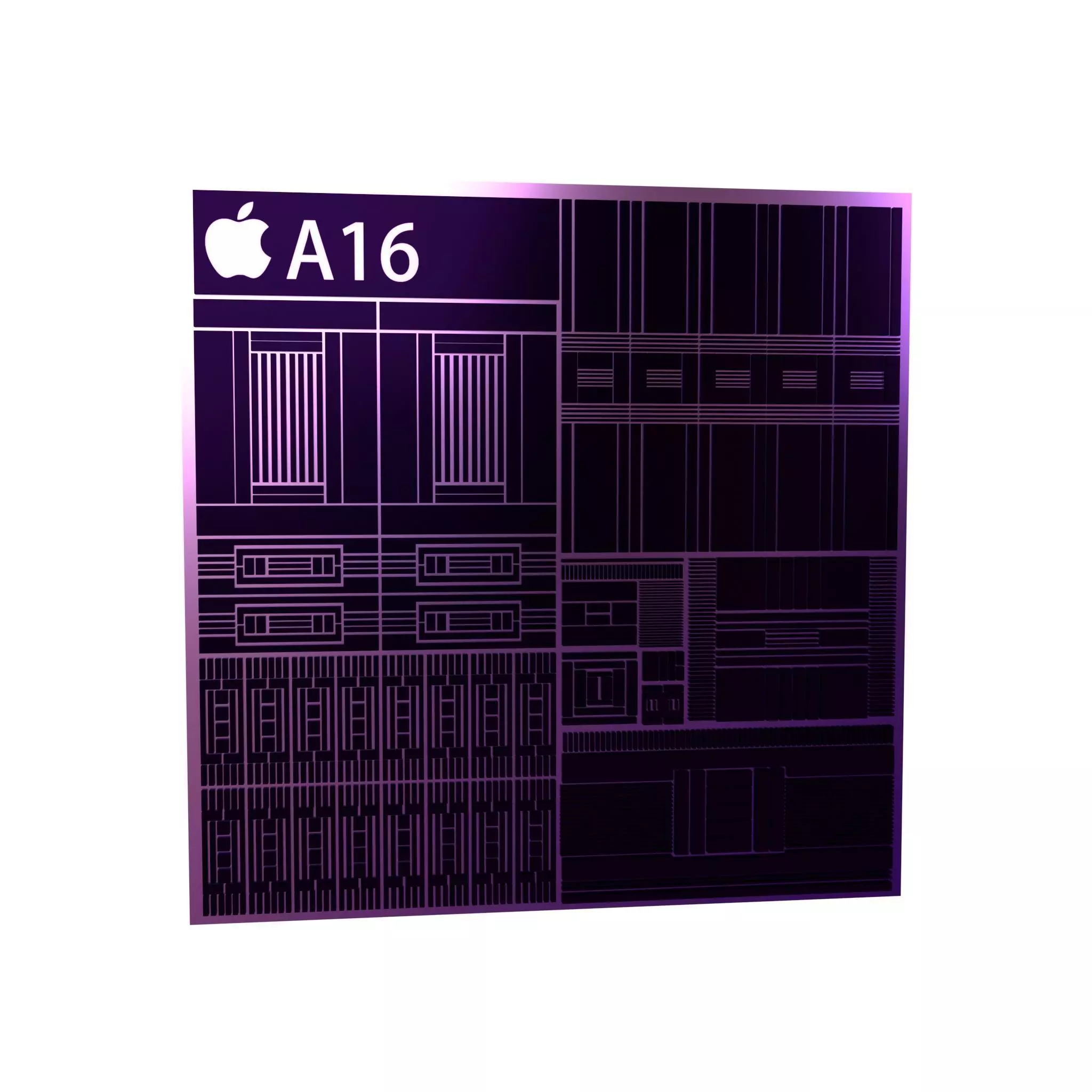 Apple CPU A16 Framework v1 002 Low-poly 3D model_0