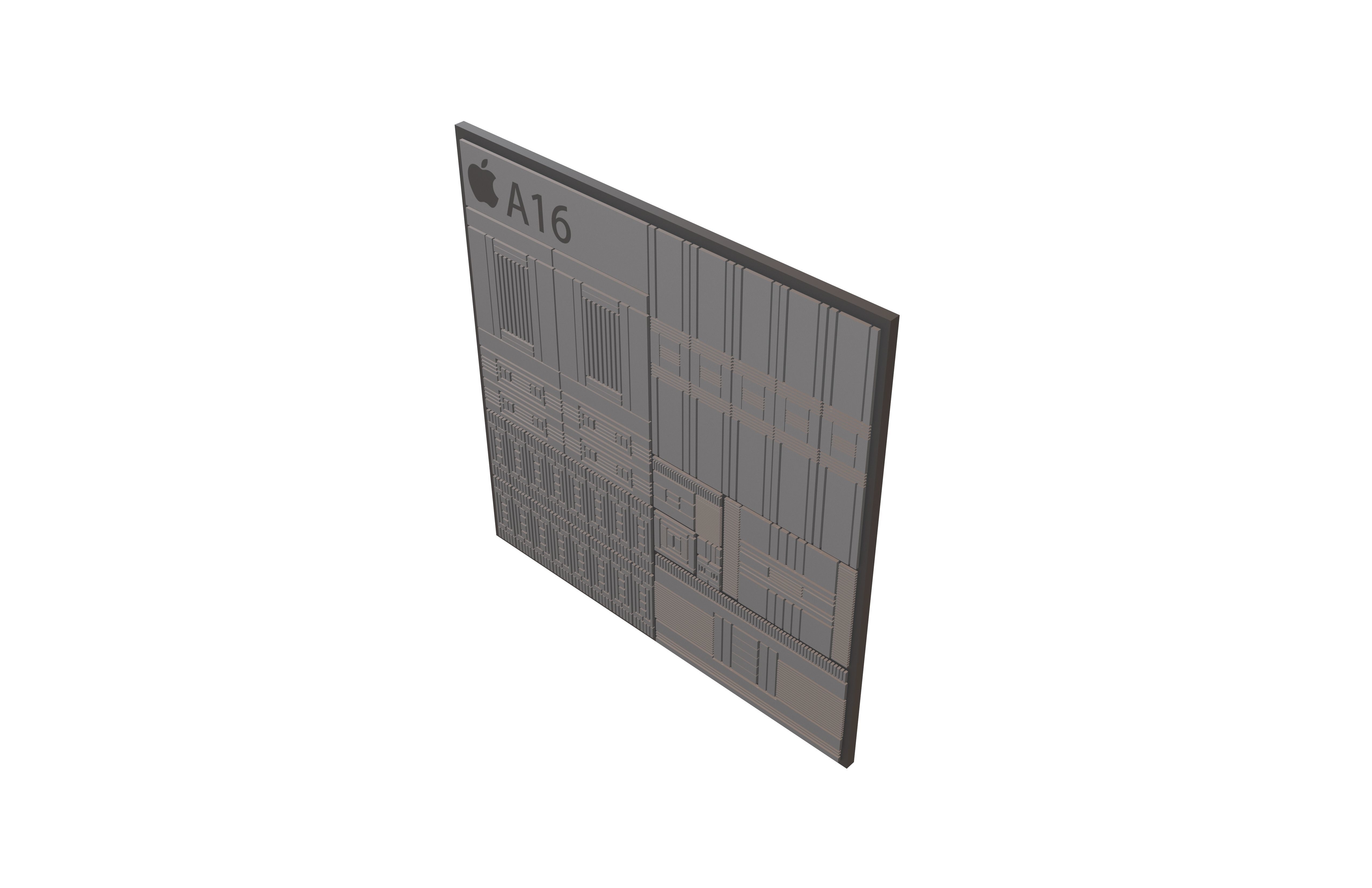 Apple CPU A16 Framework v1 003 Low-poly 3D model_2