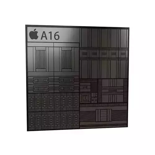 Apple CPU A16 Framework v1 004 Low-poly 3D model