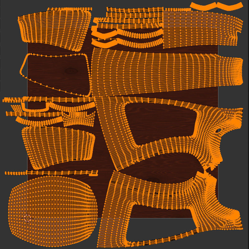 Old Classic Revolver Gun Silver and Black With Bullets 3D model_15