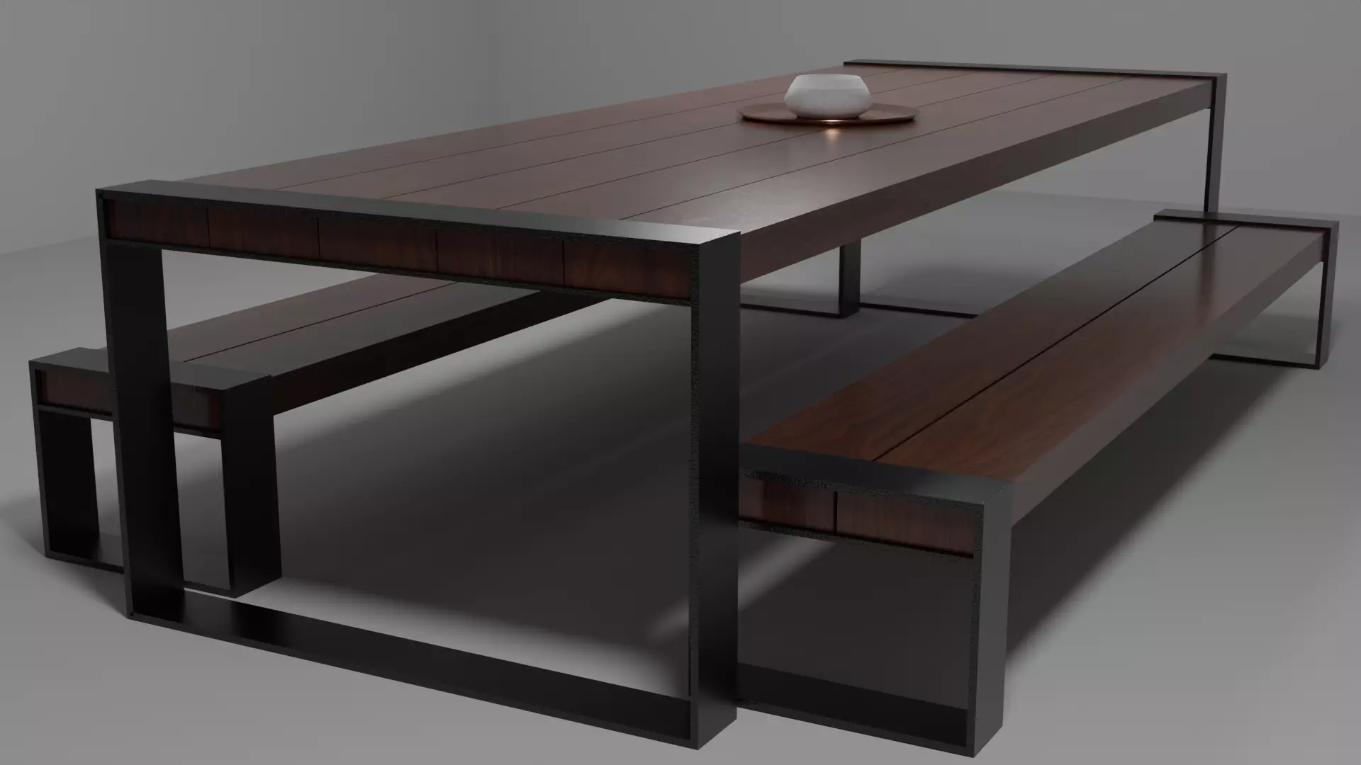 Rustic Dining Table 3D model_0