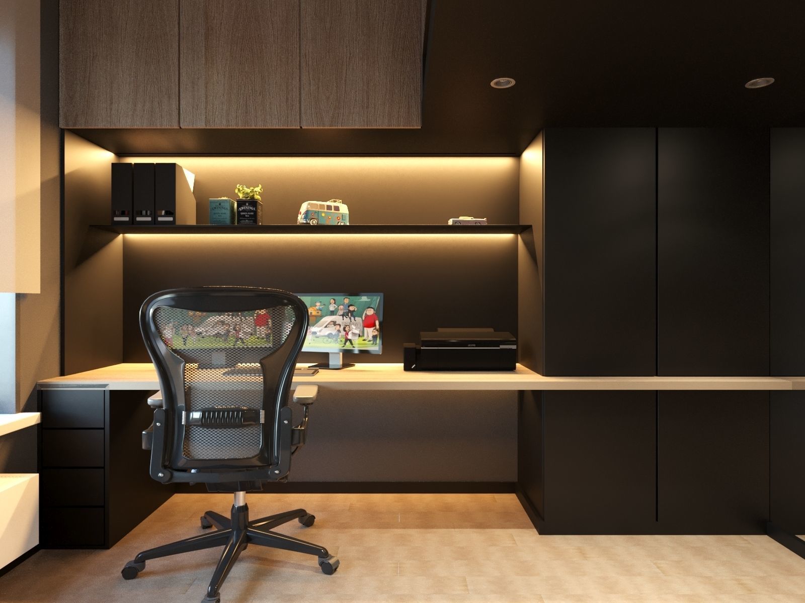 Loft Apartment 3D Model Interior Scene  3D model_1