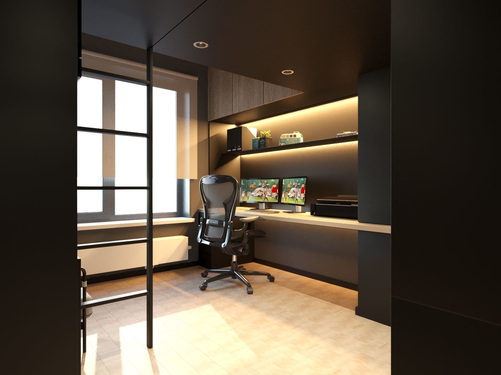 Loft Apartment 3D Model Interior Scene  3D model_5