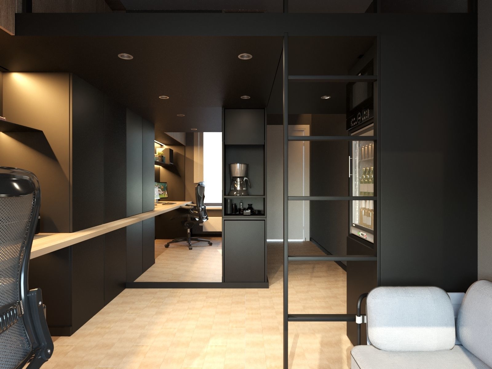 Loft Apartment 3D Model Interior Scene  3D model_3
