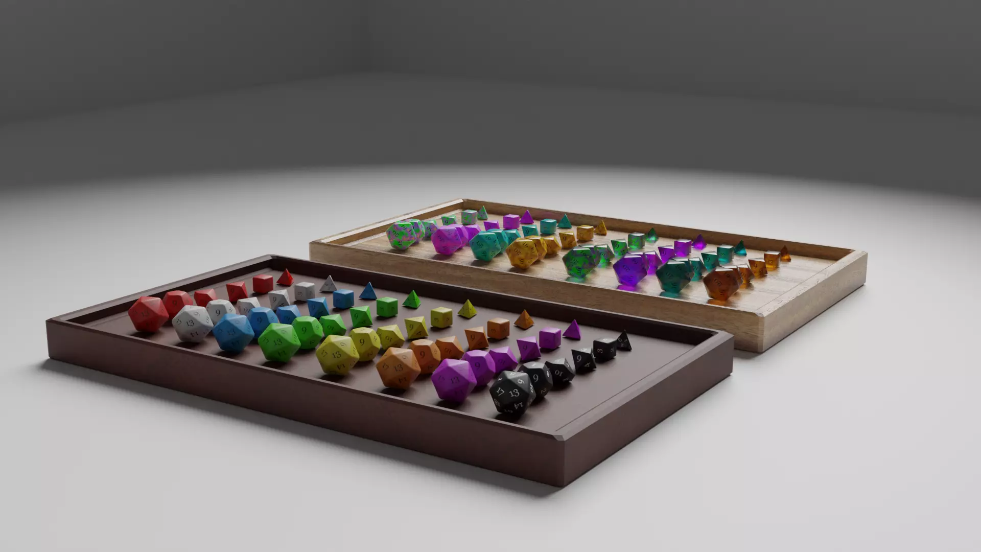 Dice Sets Low-poly 3D model_0