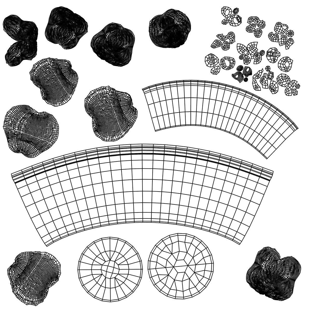 Cartoon Fried Chicken in a Cup Low-poly 3D model_7