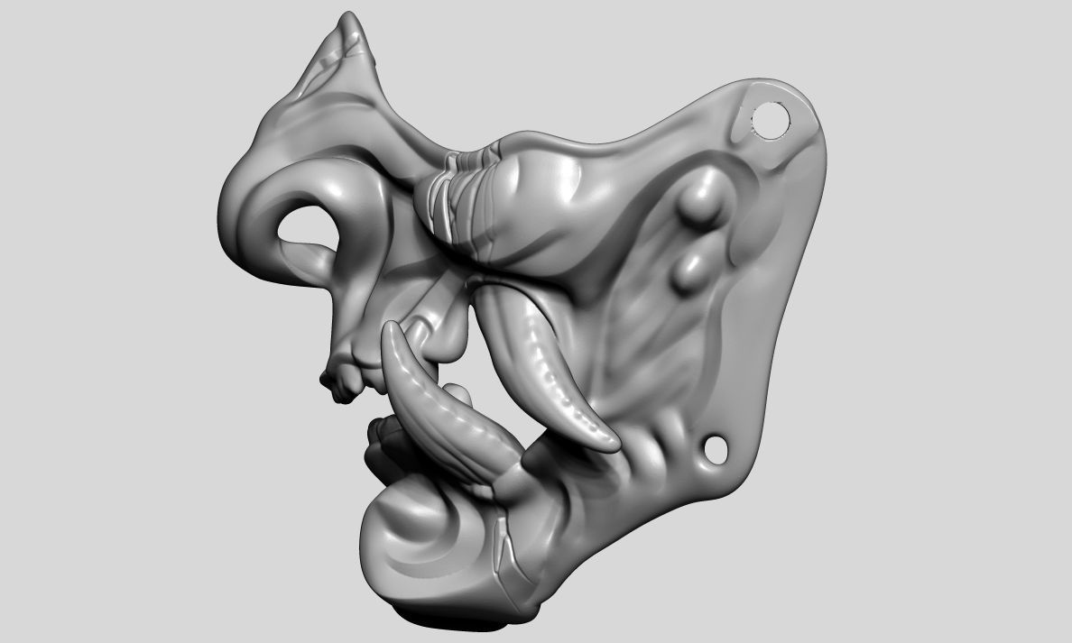 HANYA Halfmask - lifesize 3D print model_1