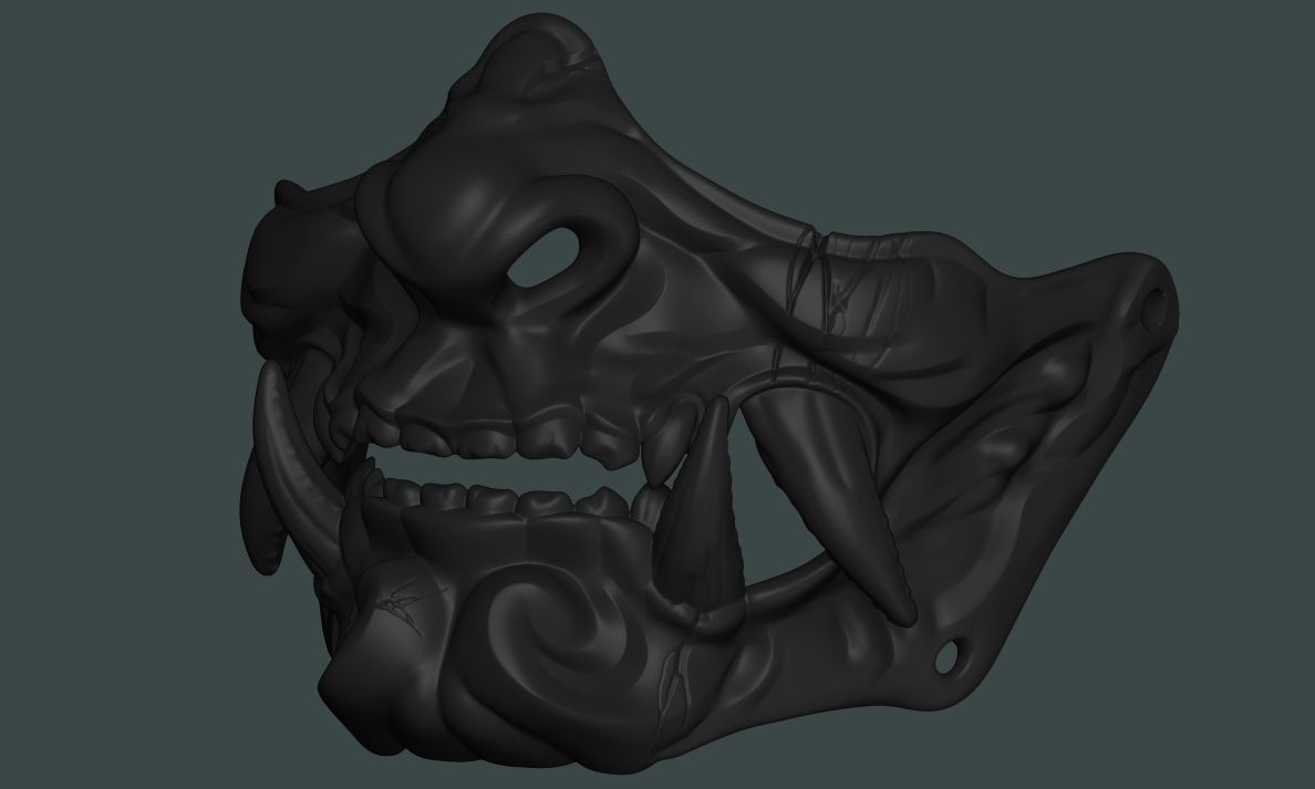 HANYA Halfmask - lifesize 3D print model_5