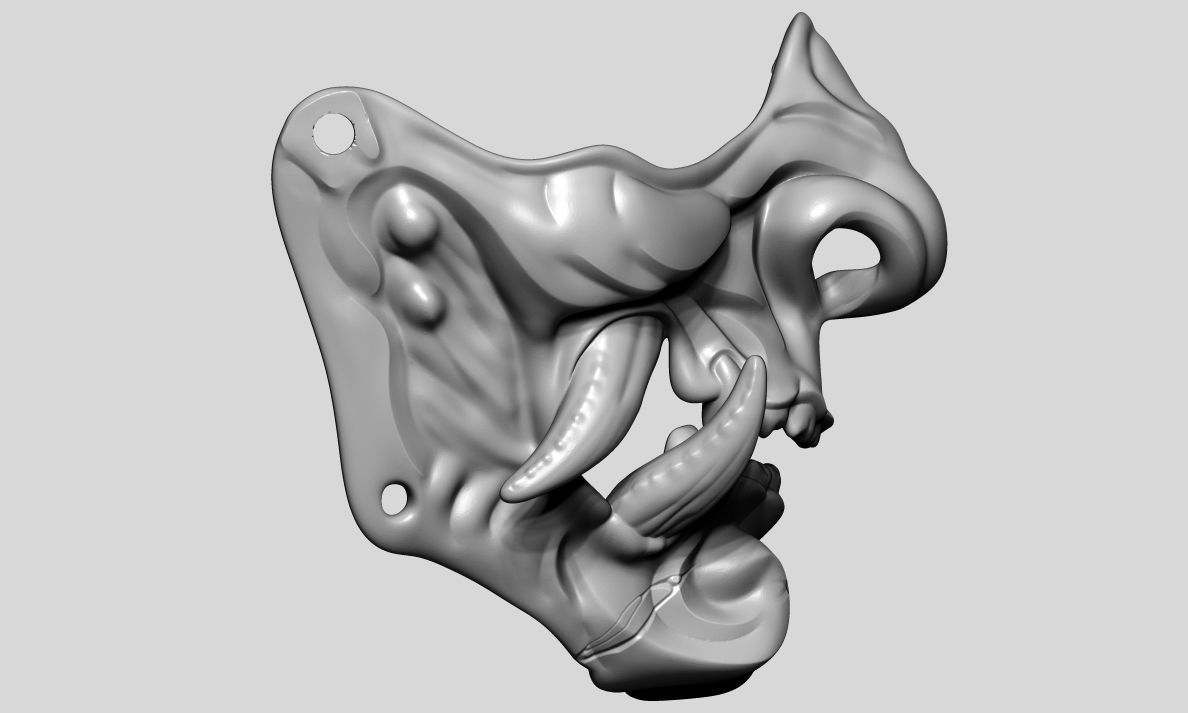 HANYA Halfmask - lifesize 3D print model_2