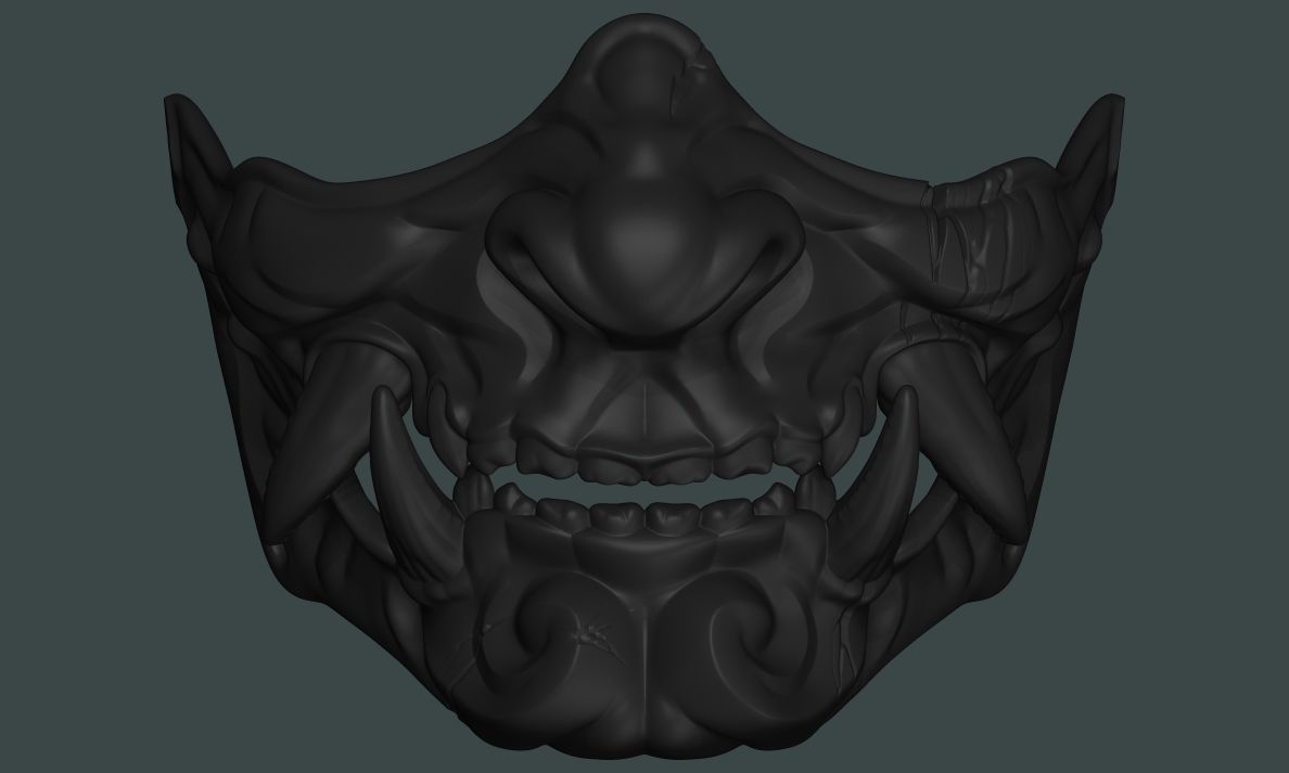 HANYA Halfmask - lifesize 3D print model_4