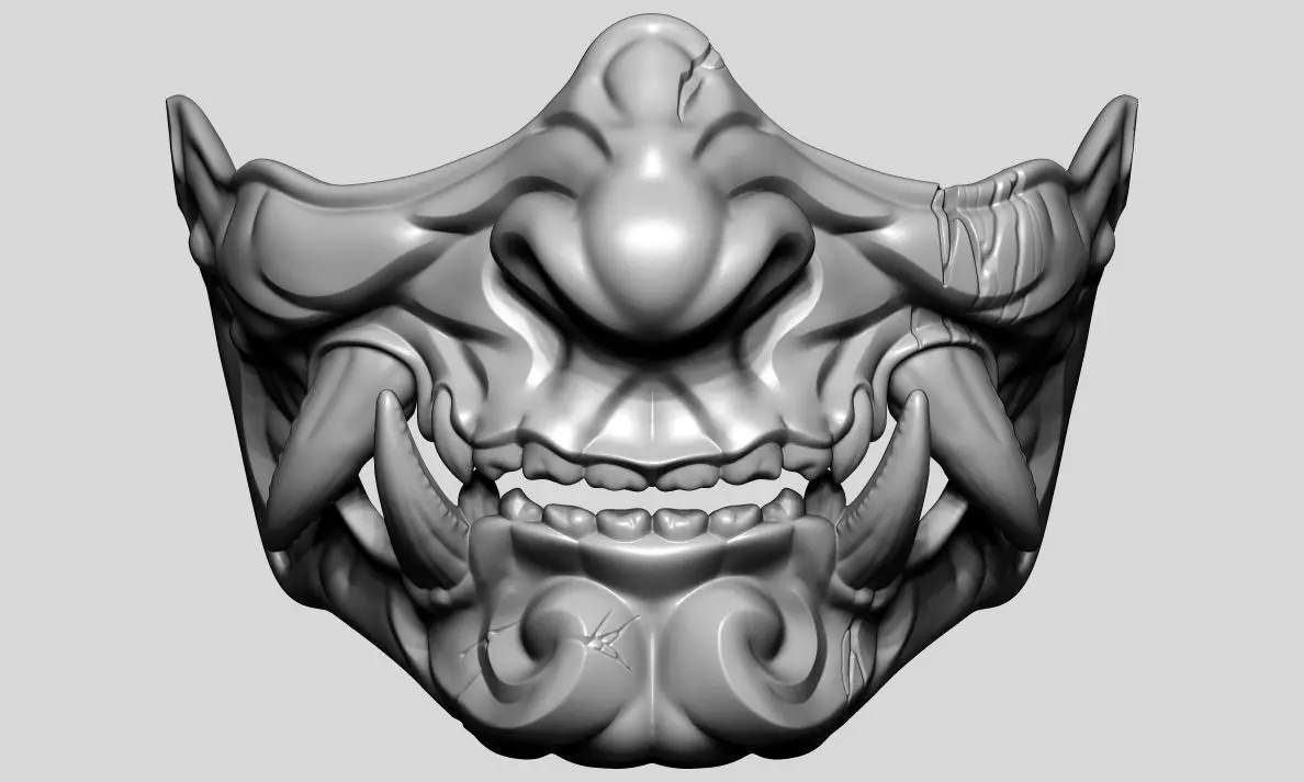 HANYA Halfmask - lifesize 3D print model_0