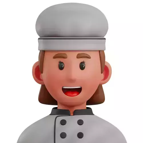Chef Character Low-poly 3D model