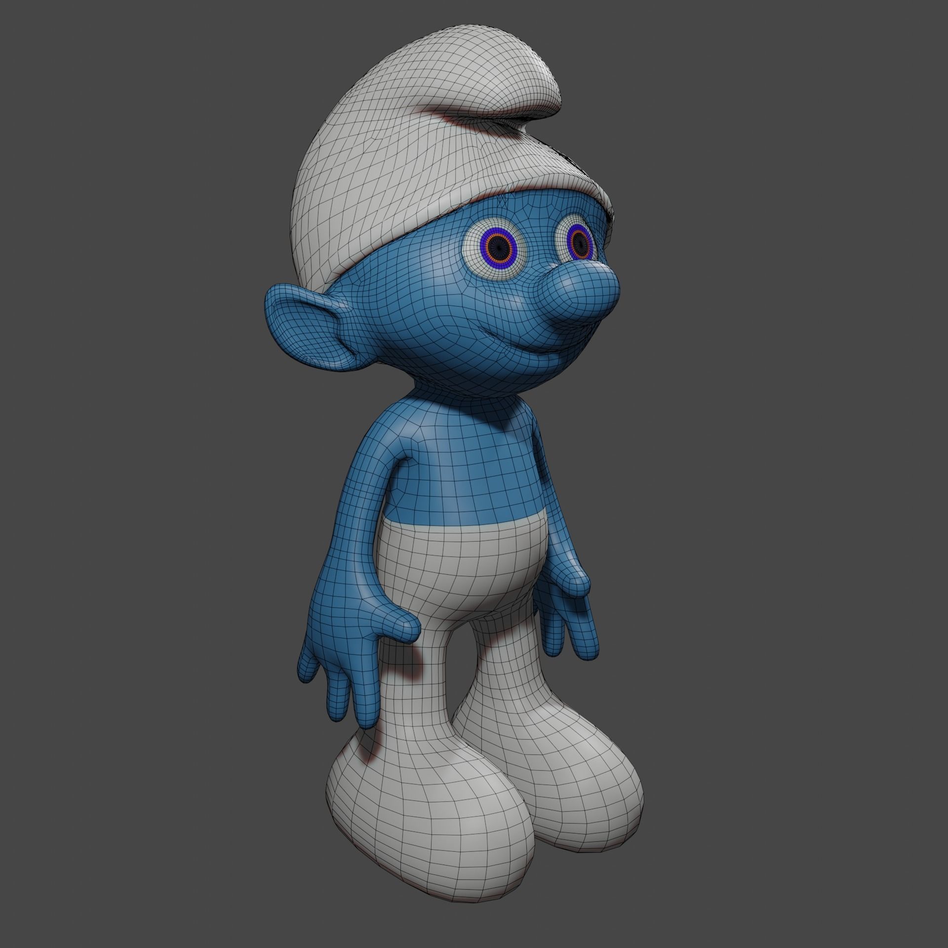 Smurf character 3D model_6
