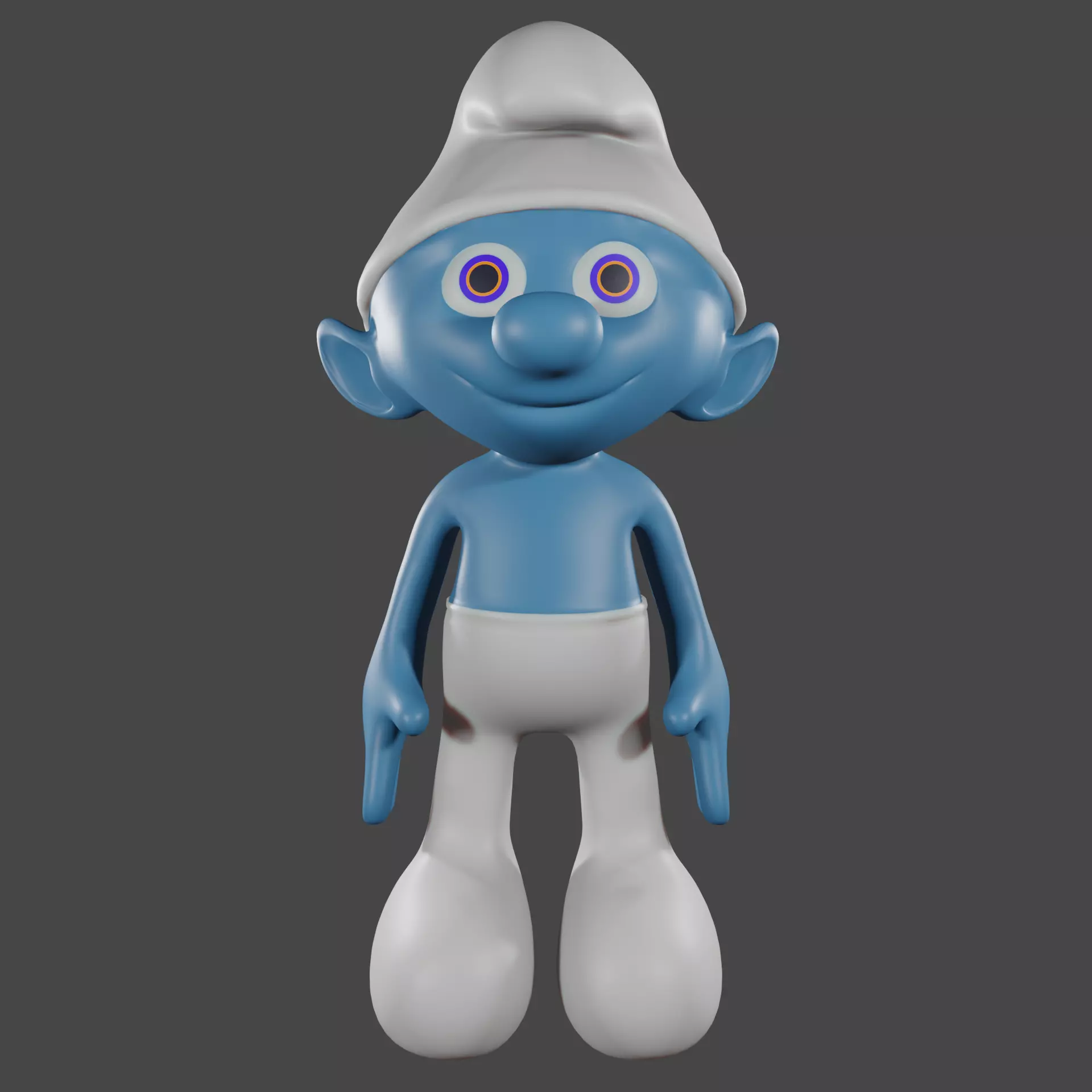 Smurf character 3D model_0