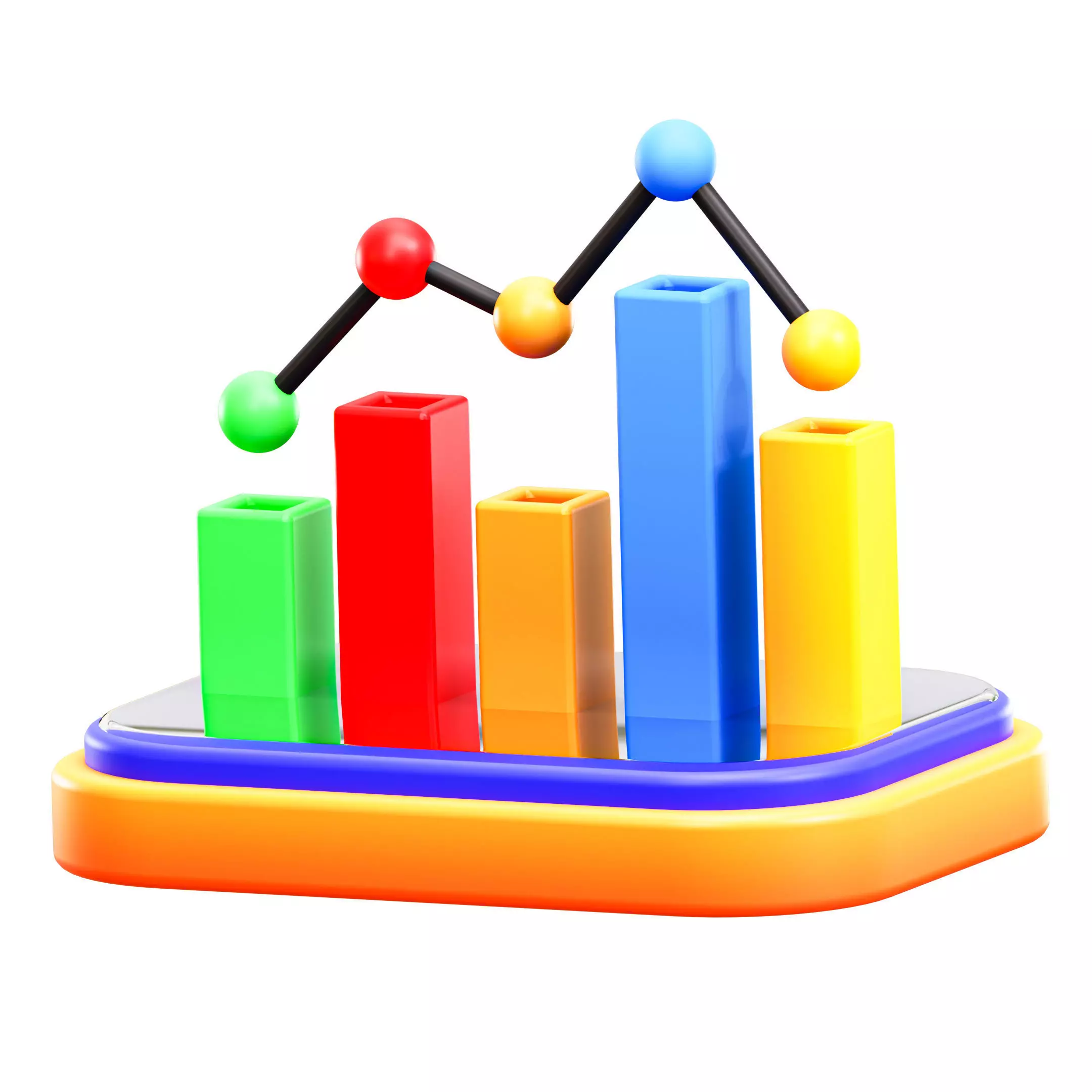 Business Data Low-poly 3D model_0