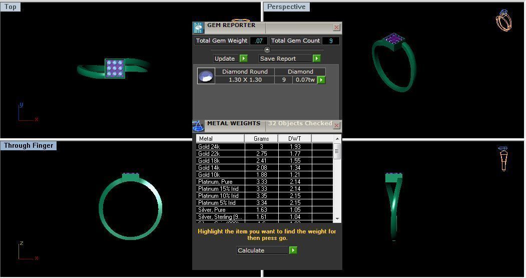Solitaire Engagement Women Rings Square Shape Ring 3D print model_4