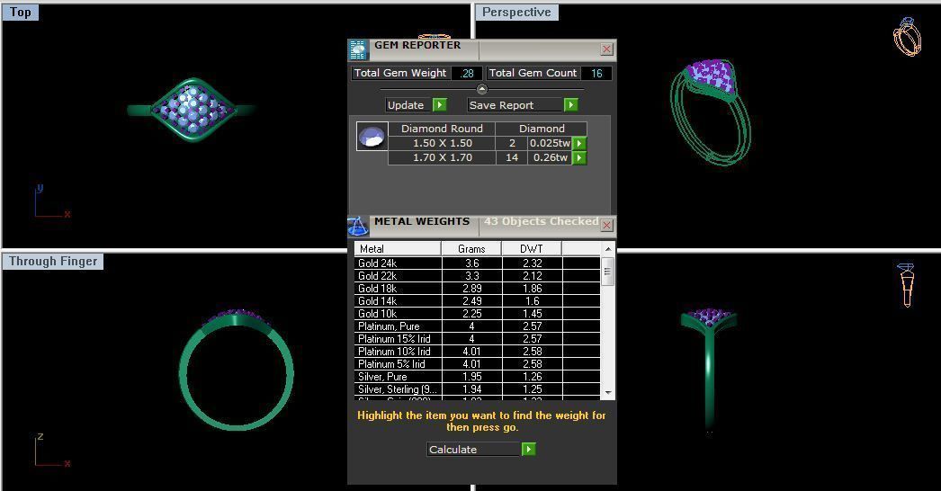 Solitaire Engagement Women Rings Tiny Ring 3D print model_4