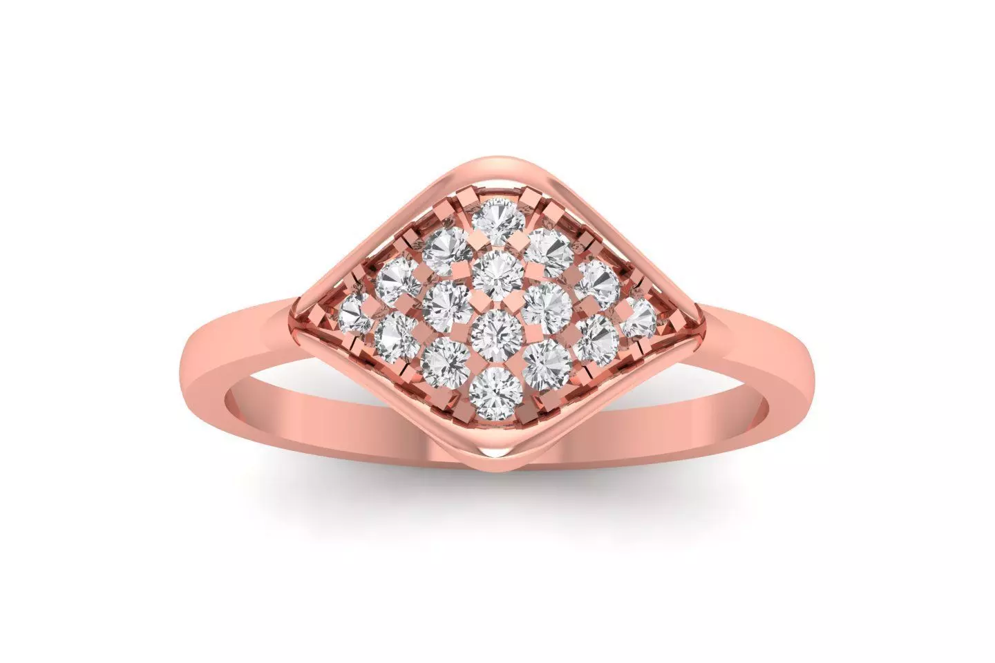 Solitaire Engagement Women Rings Tiny Ring 3D print model_0