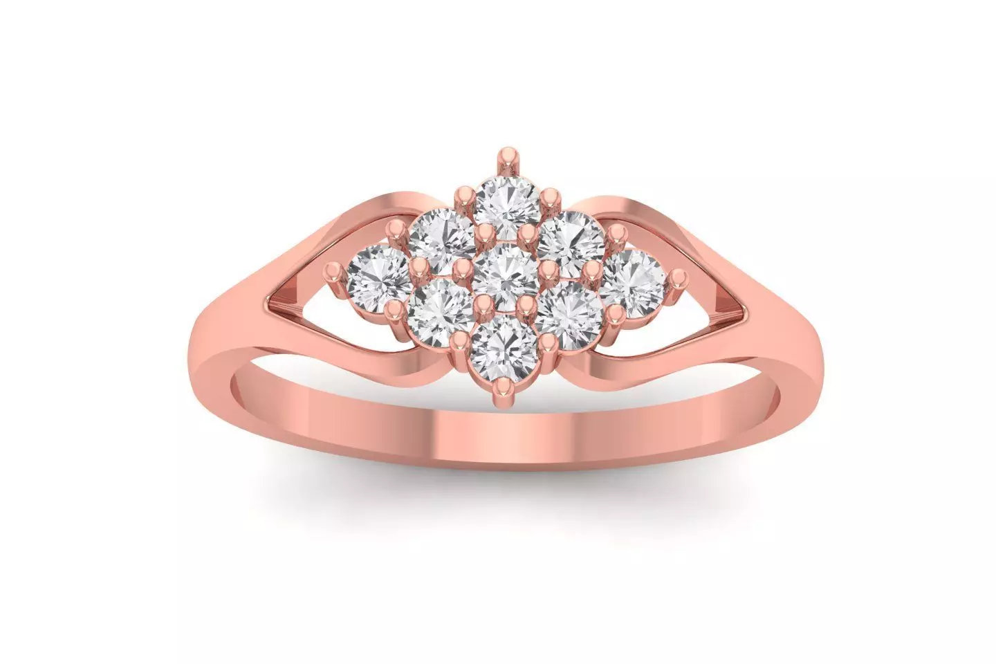 Solitaire Engagement Women Rings Tiny Ring 3D print model_0