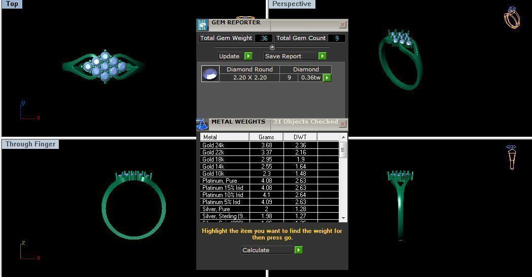 Solitaire Engagement Women Rings Tiny Ring 3D print model_4