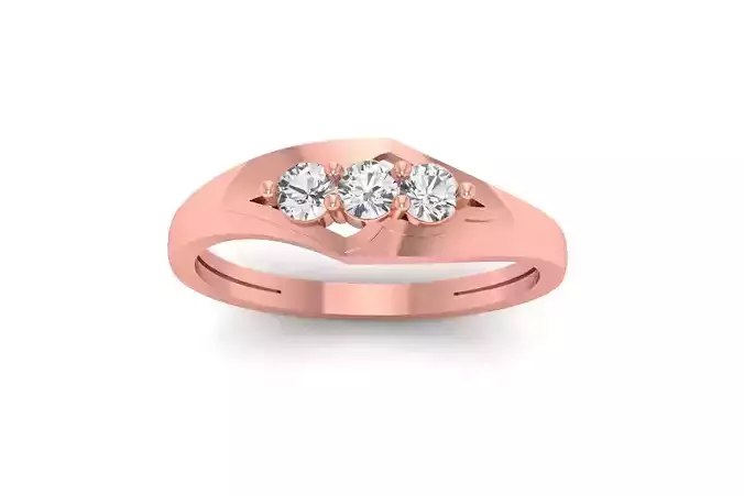 Solitaire Engagement Women Rings Propose Ring 3D print model
