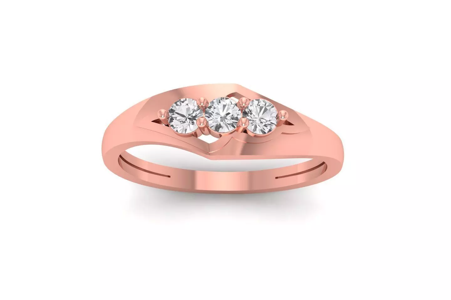 Solitaire Engagement Women Rings Propose Ring 3D print model_0