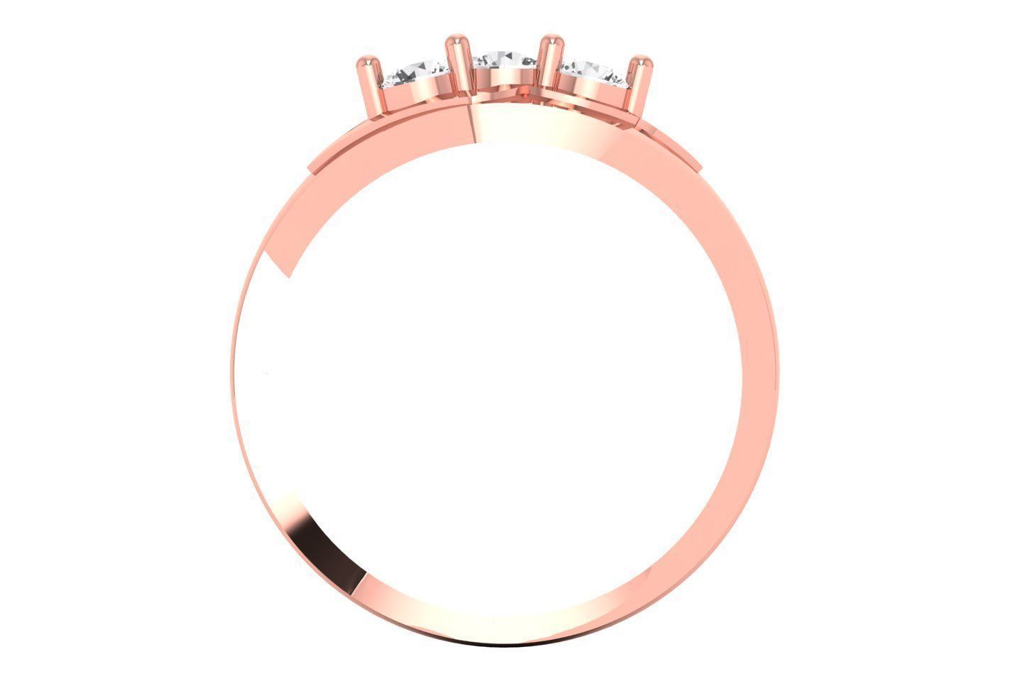 Solitaire Engagement Women Rings Propose Ring 3D print model_2