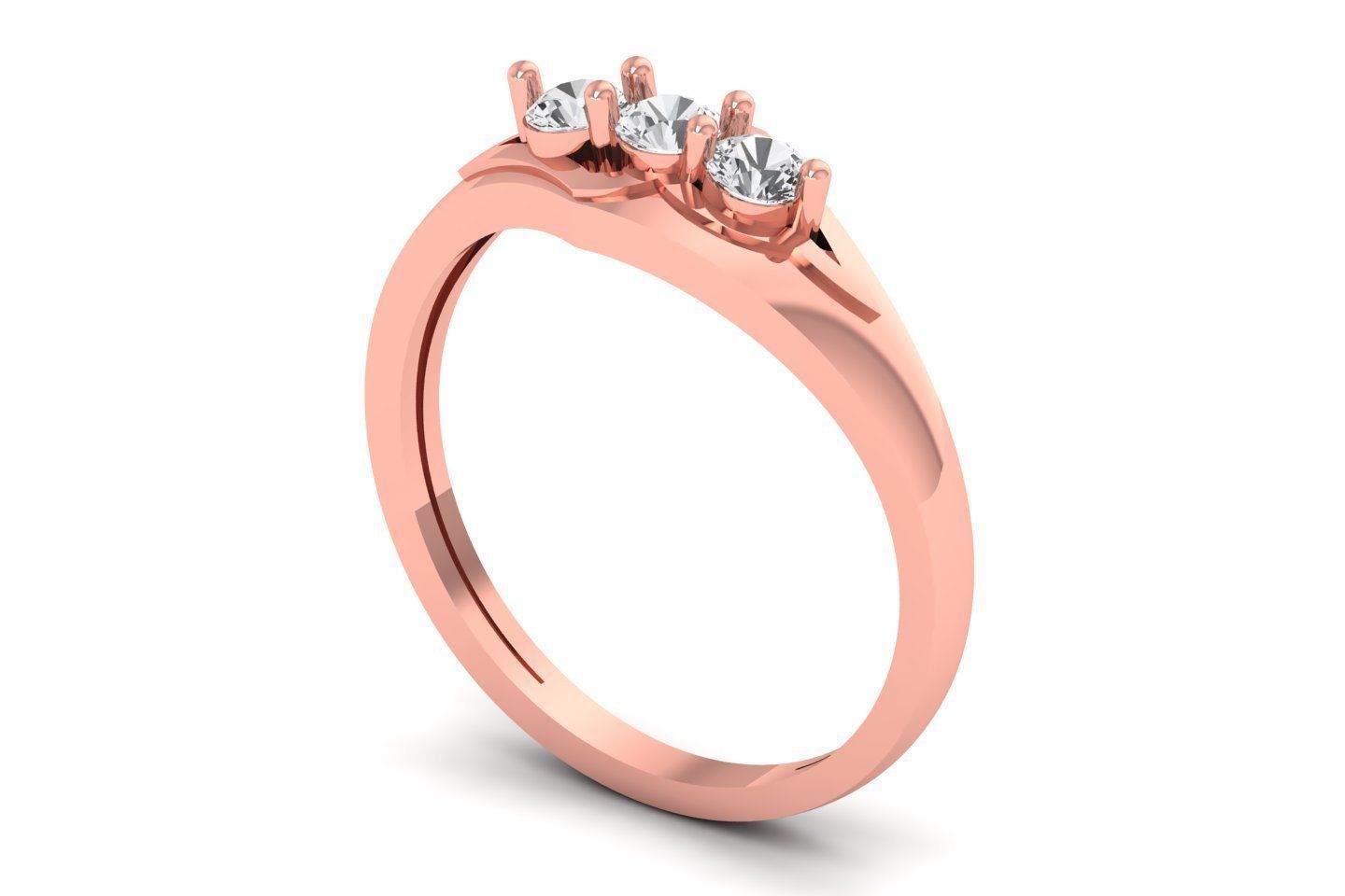Solitaire Engagement Women Rings Propose Ring 3D print model_1