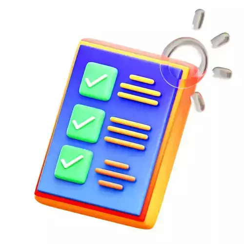 Checklist icon for mac os x Low-poly 3D model