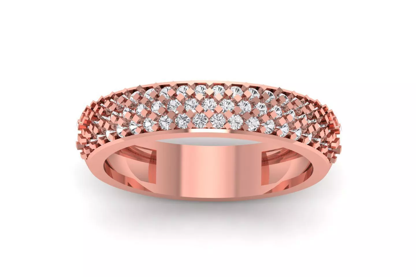 Solitaire Wedding Engagement Women Band Rings Diamond Band 3D print model_0