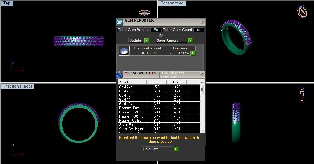 Solitaire Wedding Engagement Women Band Rings Diamond Band 3D print model_4