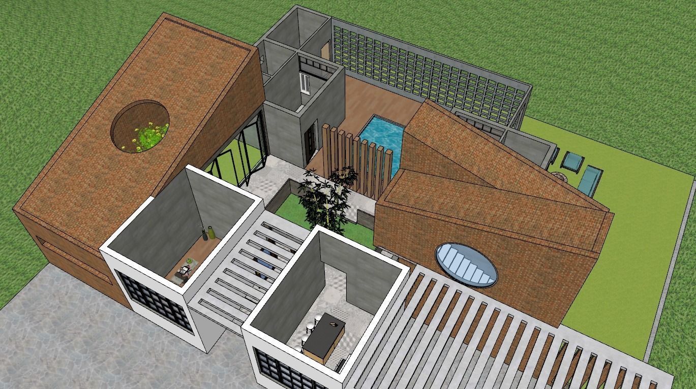 Weekend Home I Architectural Scene I Isometric View 3D model_2