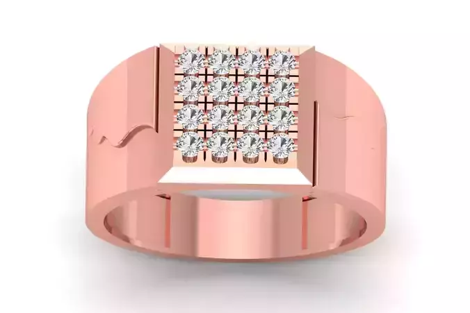 Solitaire Wedding Engagement Rings Signet Ring 3D print model